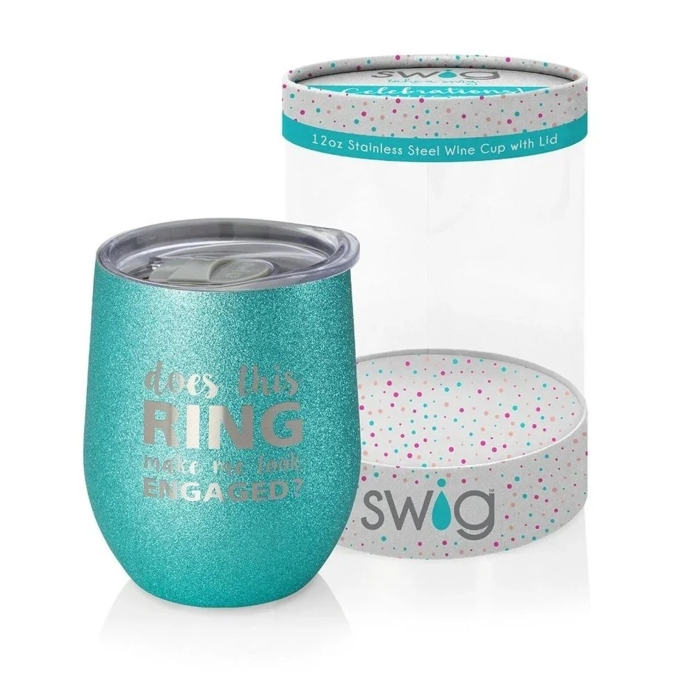 Swig Celebrations 12 Oz Wine - Does This Ring Make Me Look Engaged